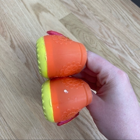 Skechers Bow Accent Flats Orange Yellow Sz 11 Girl - Picture 3 of 7